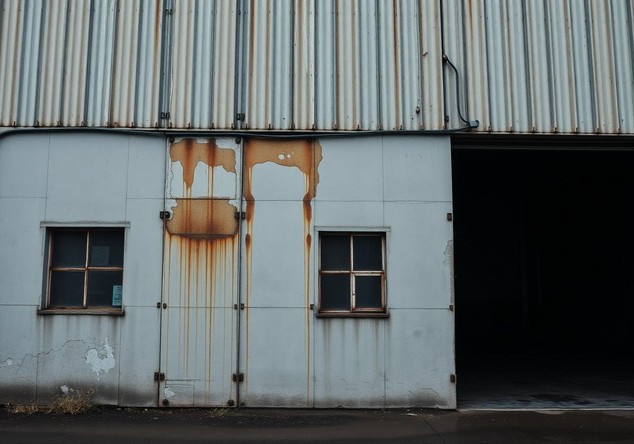 Antes — Fachada industrial